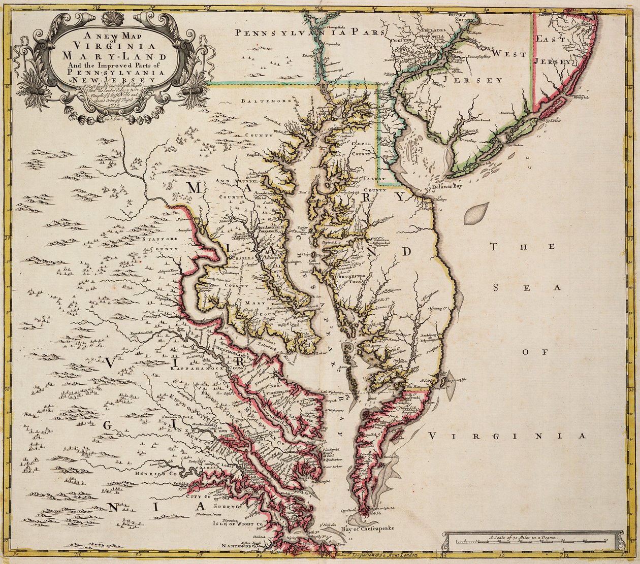 Map of Virginia by John Senex