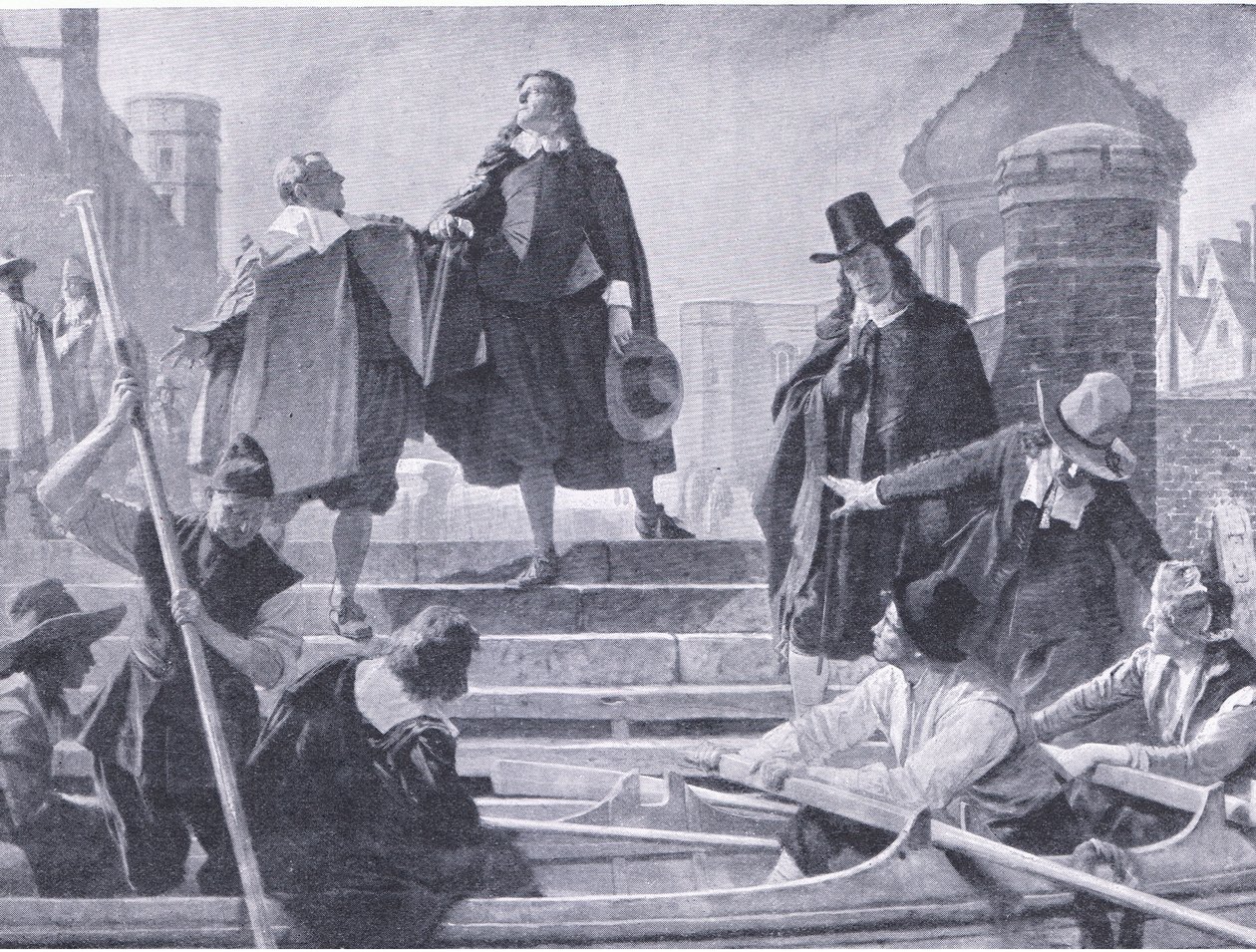 Flight of the Five Members by John Seymour Lucas