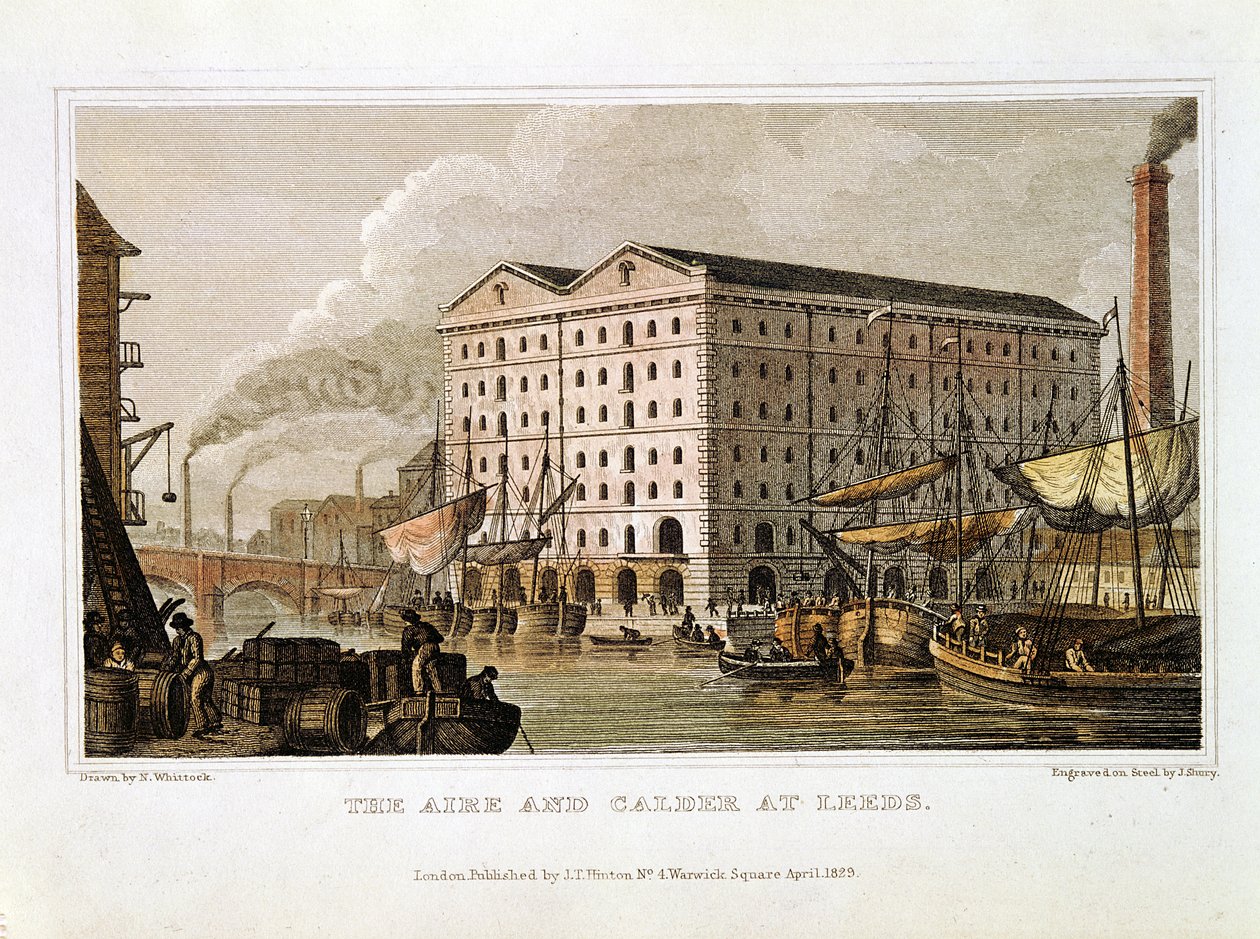 The Aire and Calder Navigation, Leeds, Yorkshire by John Shury