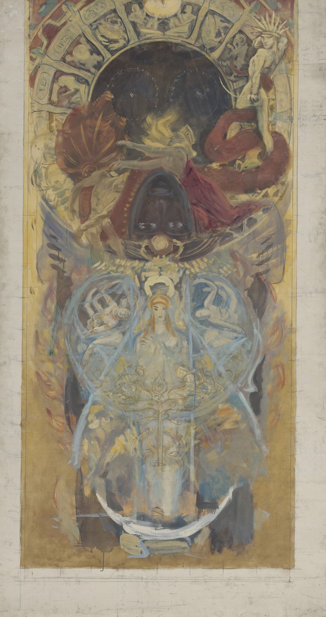 Design for Boston Public Library by John Singer Sargent