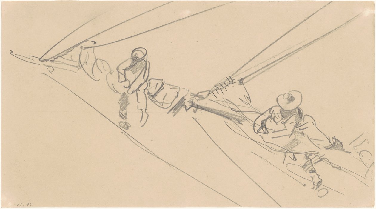 Men on a Spar, c. 1876 by John Singer Sargent