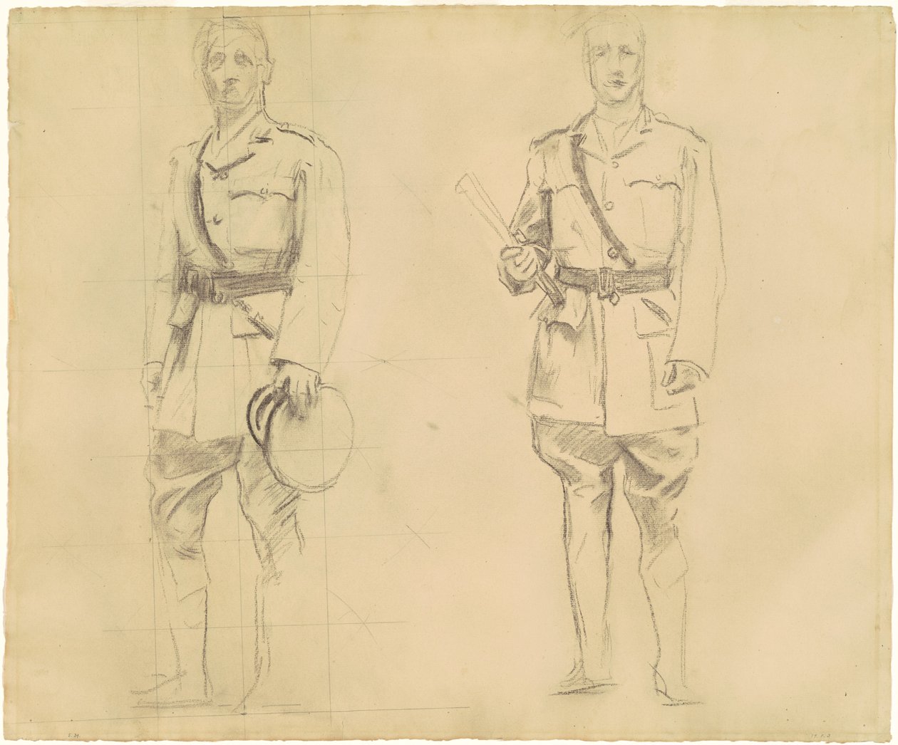 Studies of Generals Plumer and Haig for General Officers of World War I, 1920-1922 by John Singer Sargent