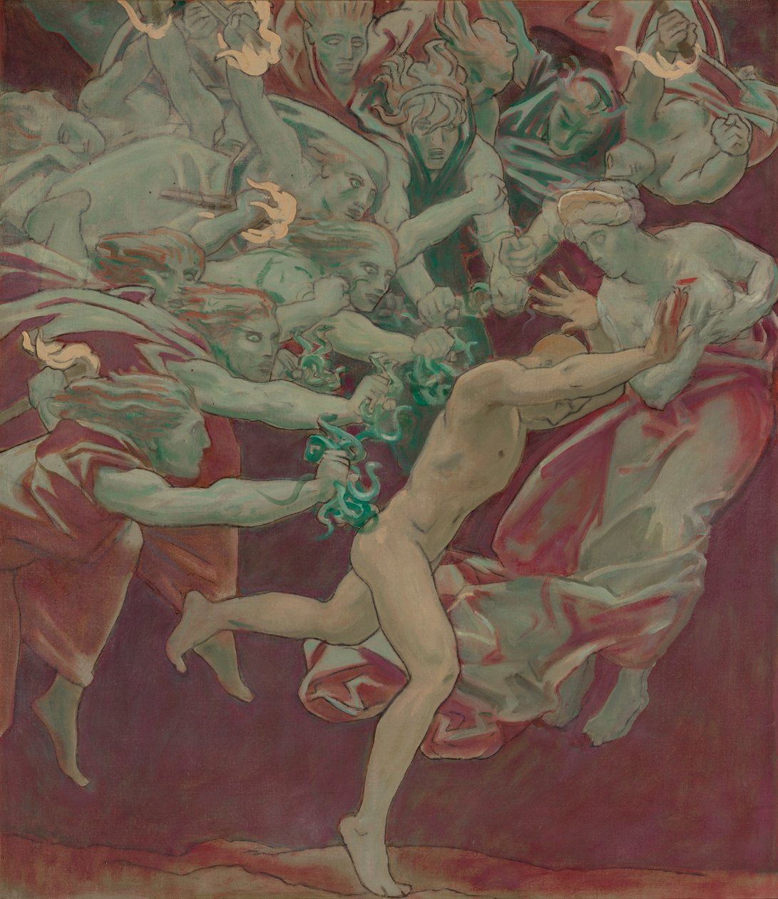 Study for the Museum of Fine Arts, Boston, Murals: Orestes and the Furies by John Singer Sargent