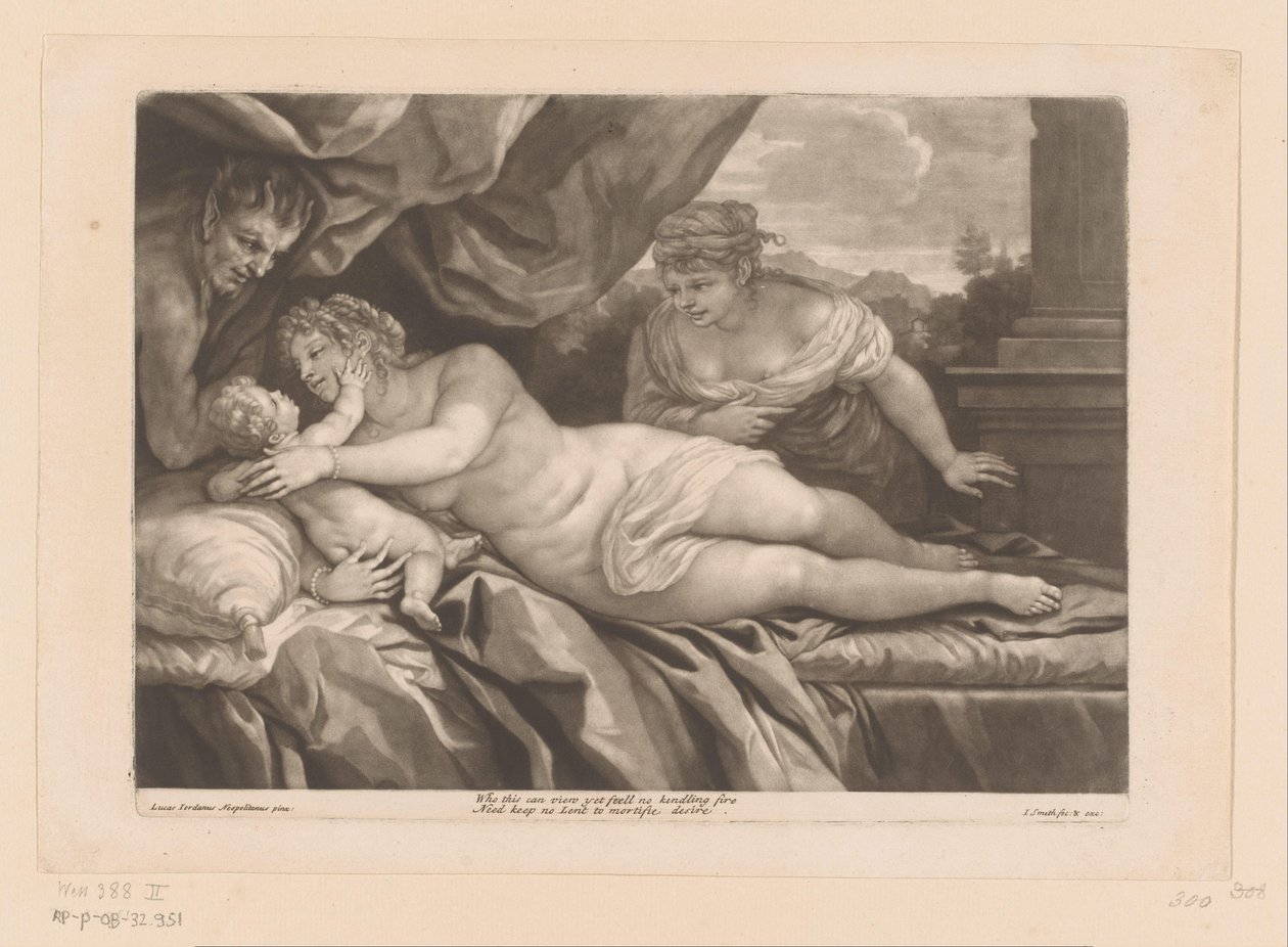 Venus with Cupid and a Satyr by John Smith