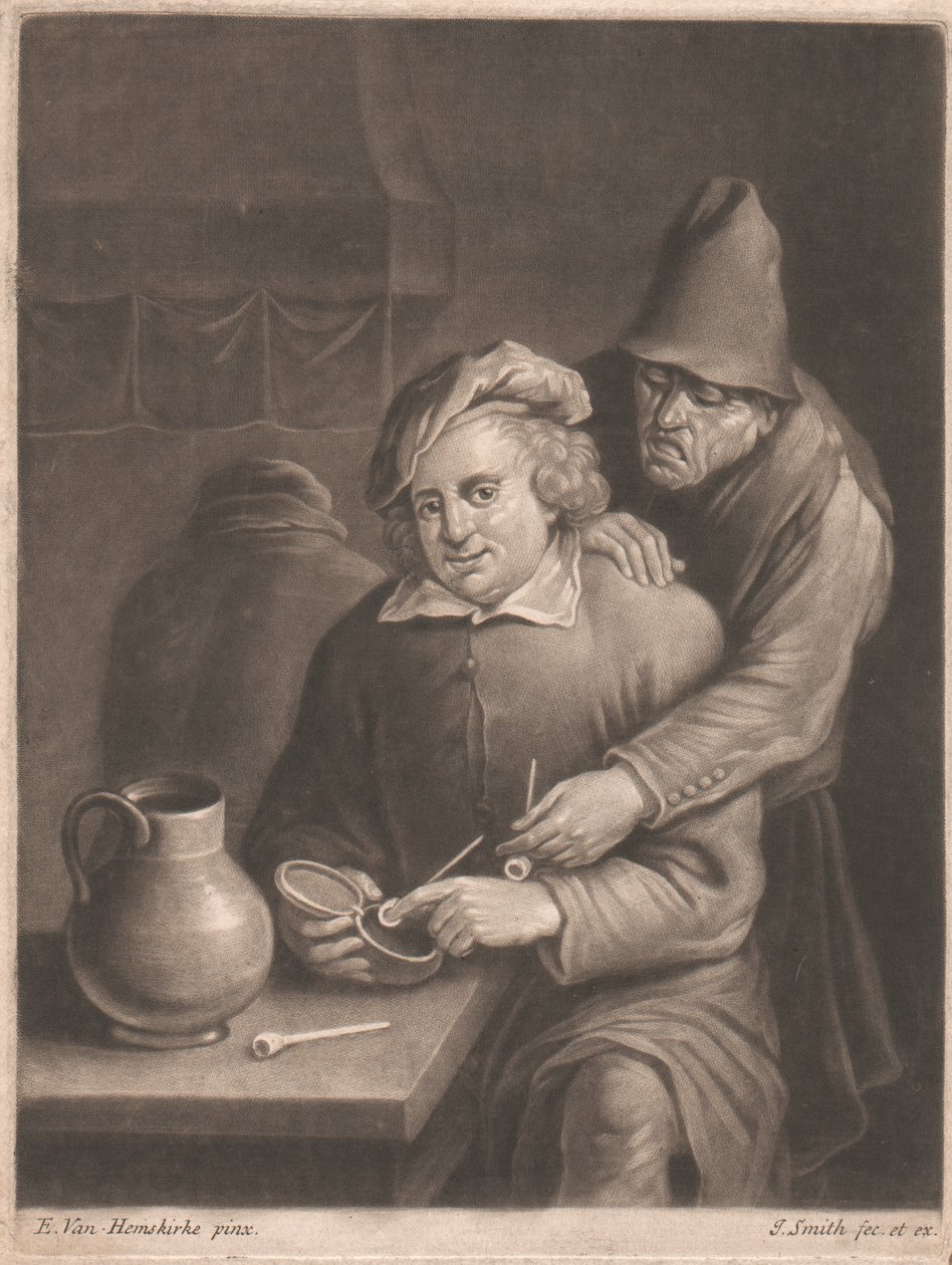 A Smoker Seated at Table by John Smith