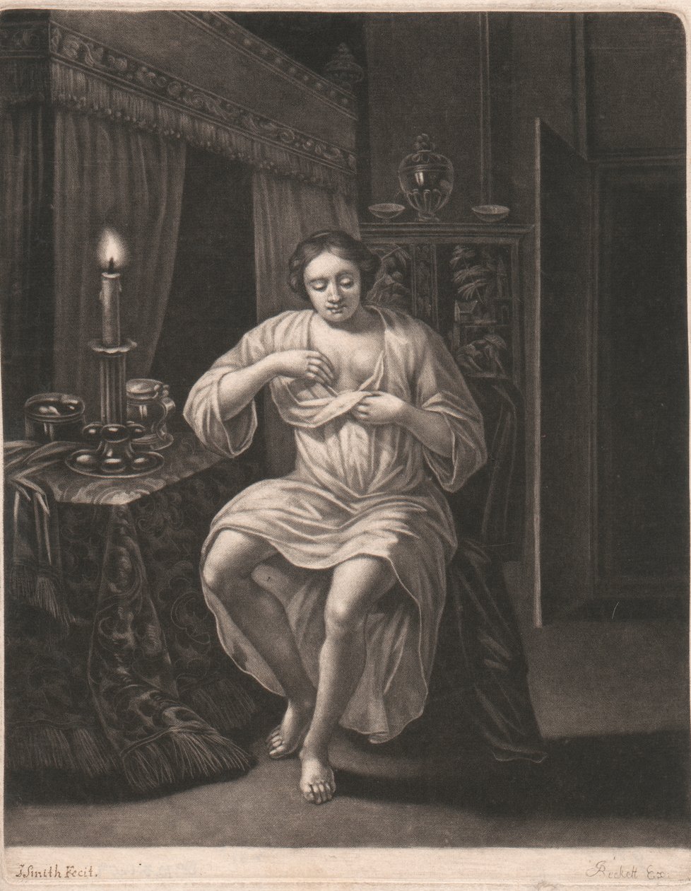 Woman Undressing by John Smith