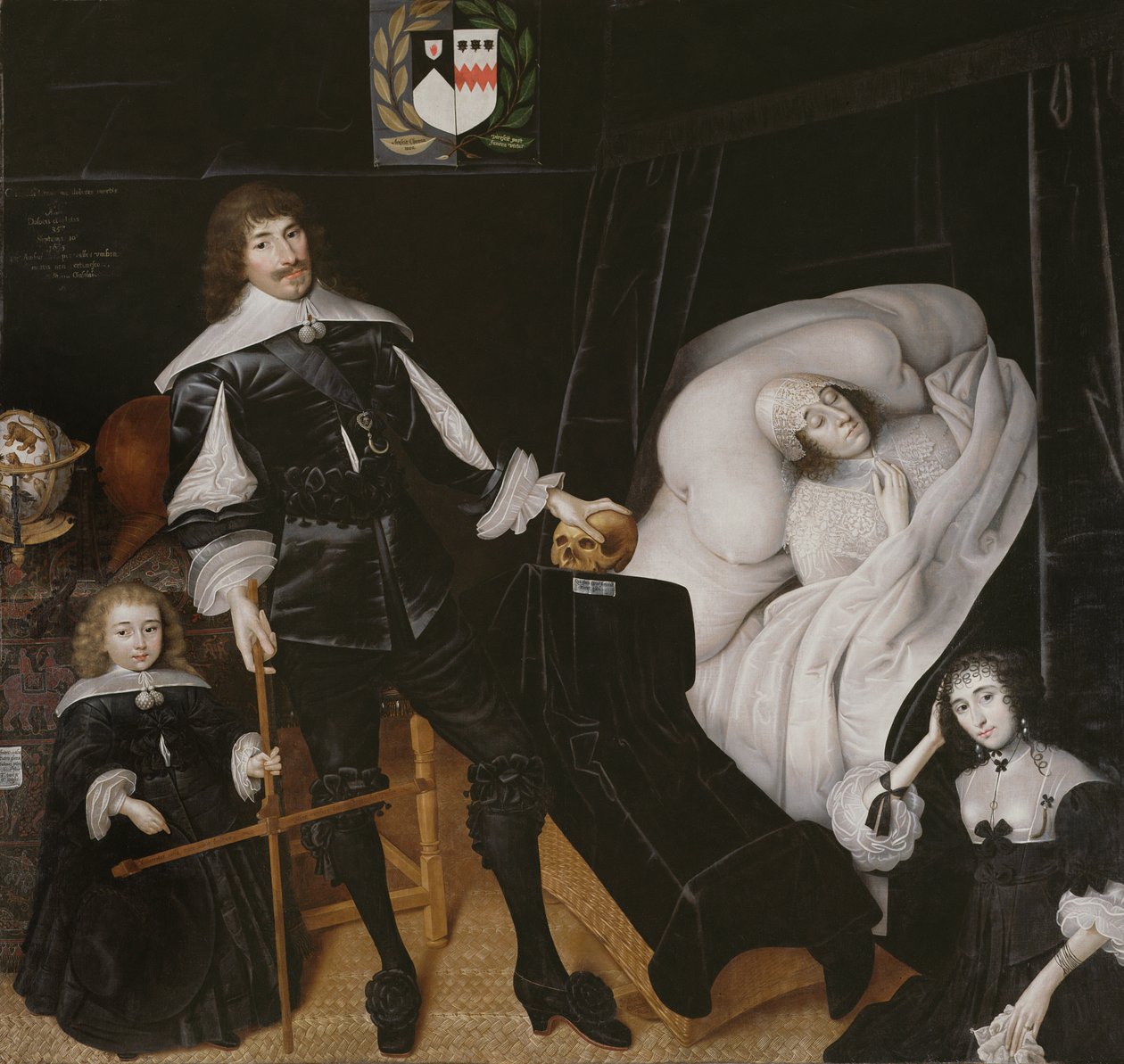 Sir Thomas Aston (1600-45) at the Deathbed of His Wife by John Souch