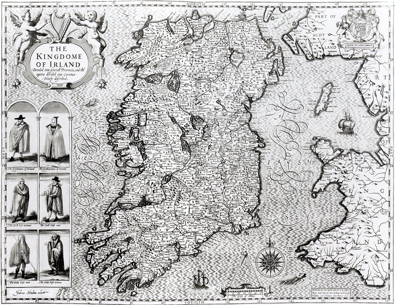 The Kingdom of Ireland, engraved by Jodocus Hondius, 