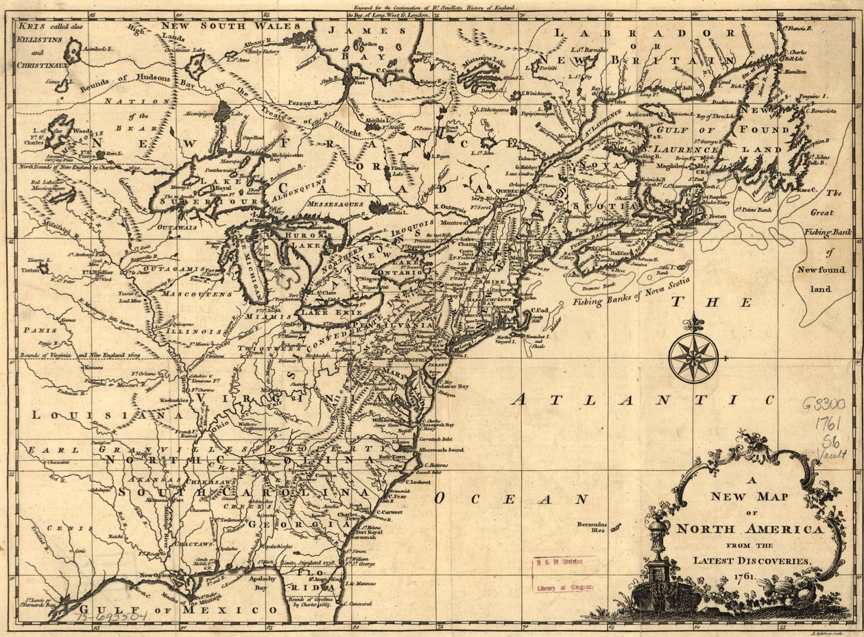 A New Map of North America from the Latest Discoveries by John Spilsbury