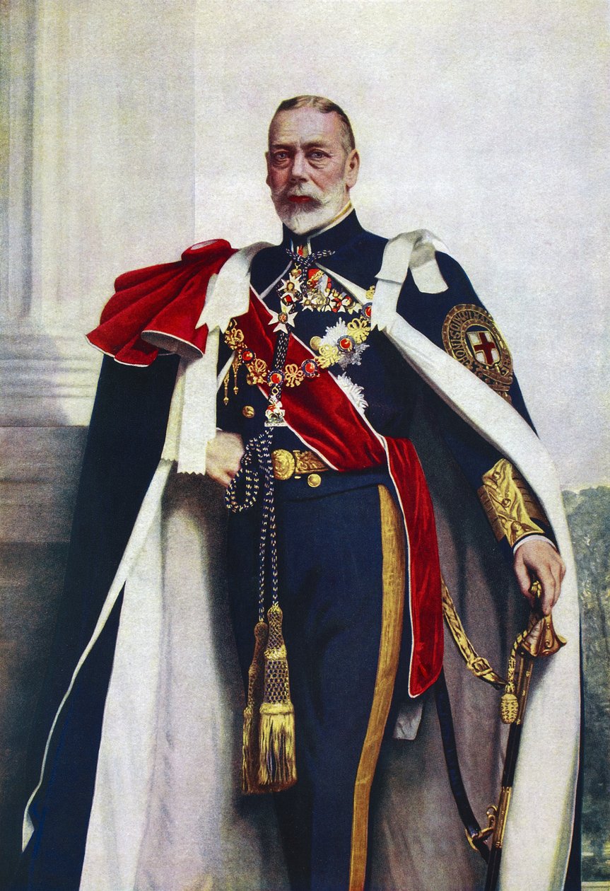 Portrait of George V, Sovereign of Order of Garter by John St. Helier (after) Lander