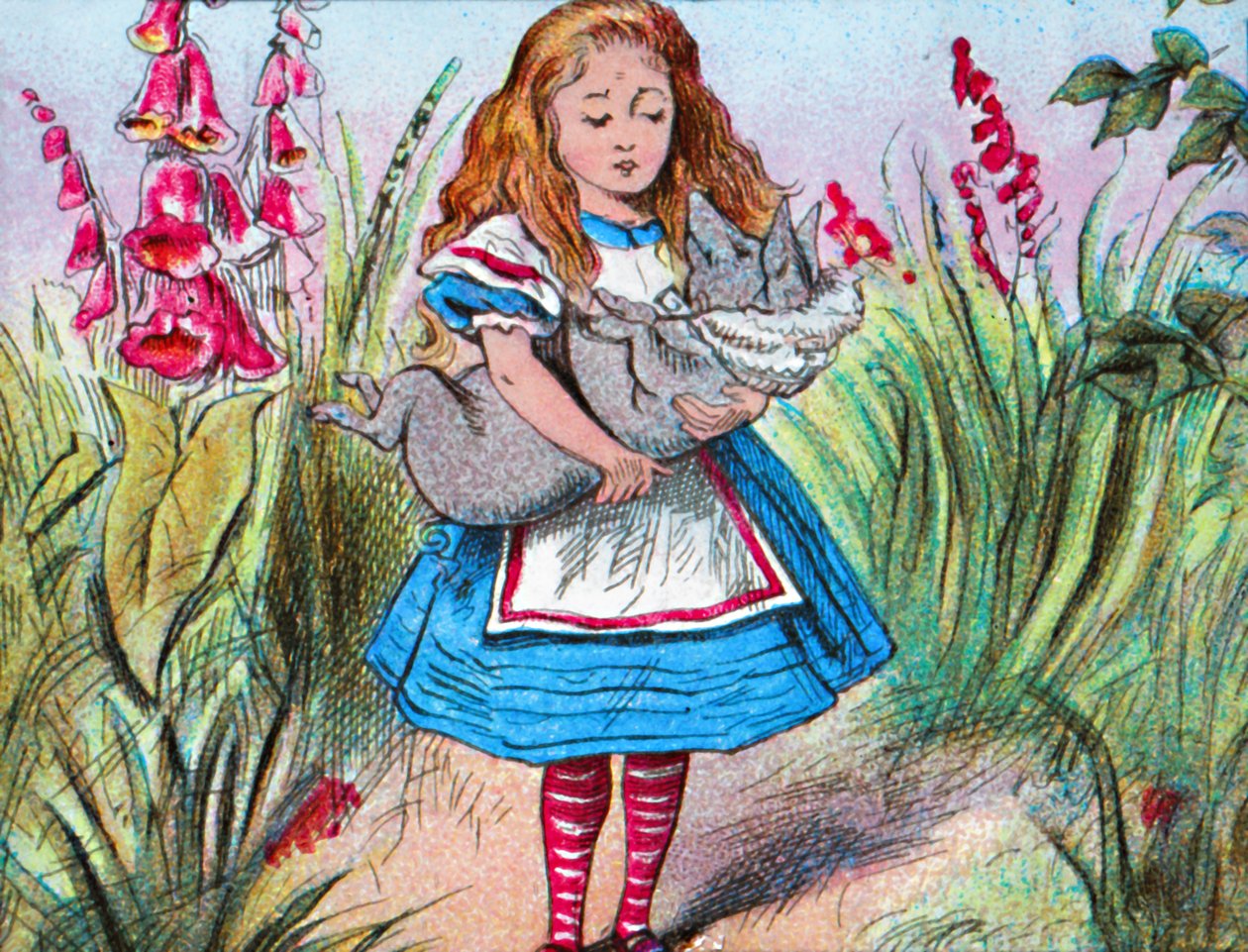 Alice Holding a Pig in Her Arms by John Tenniel