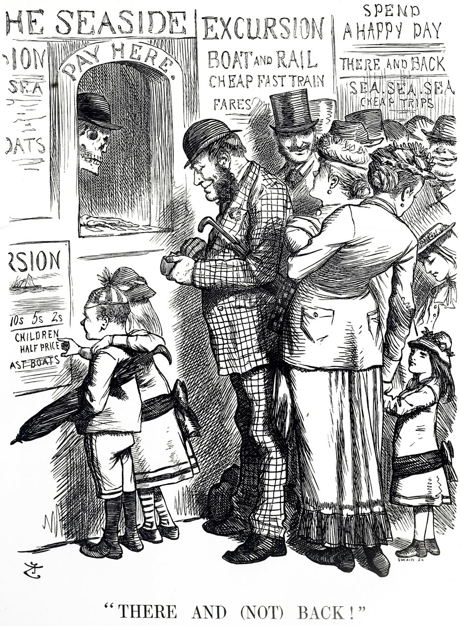 The frequency of accidents on overcrowded excursion trains by John Tenniel