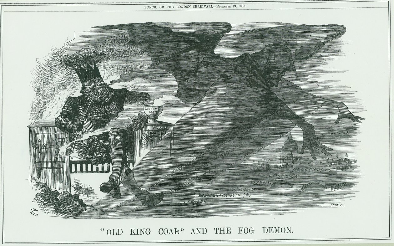 Effects of Burning Old King Coal on London by John Tenniel