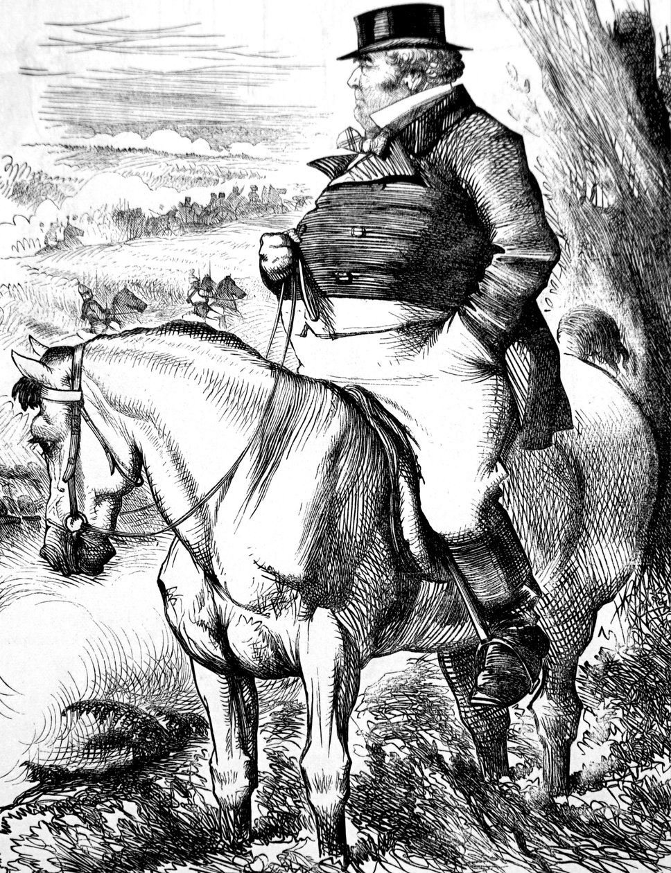 John Bull Watching Autumn Manoeuvres by John Tenniel