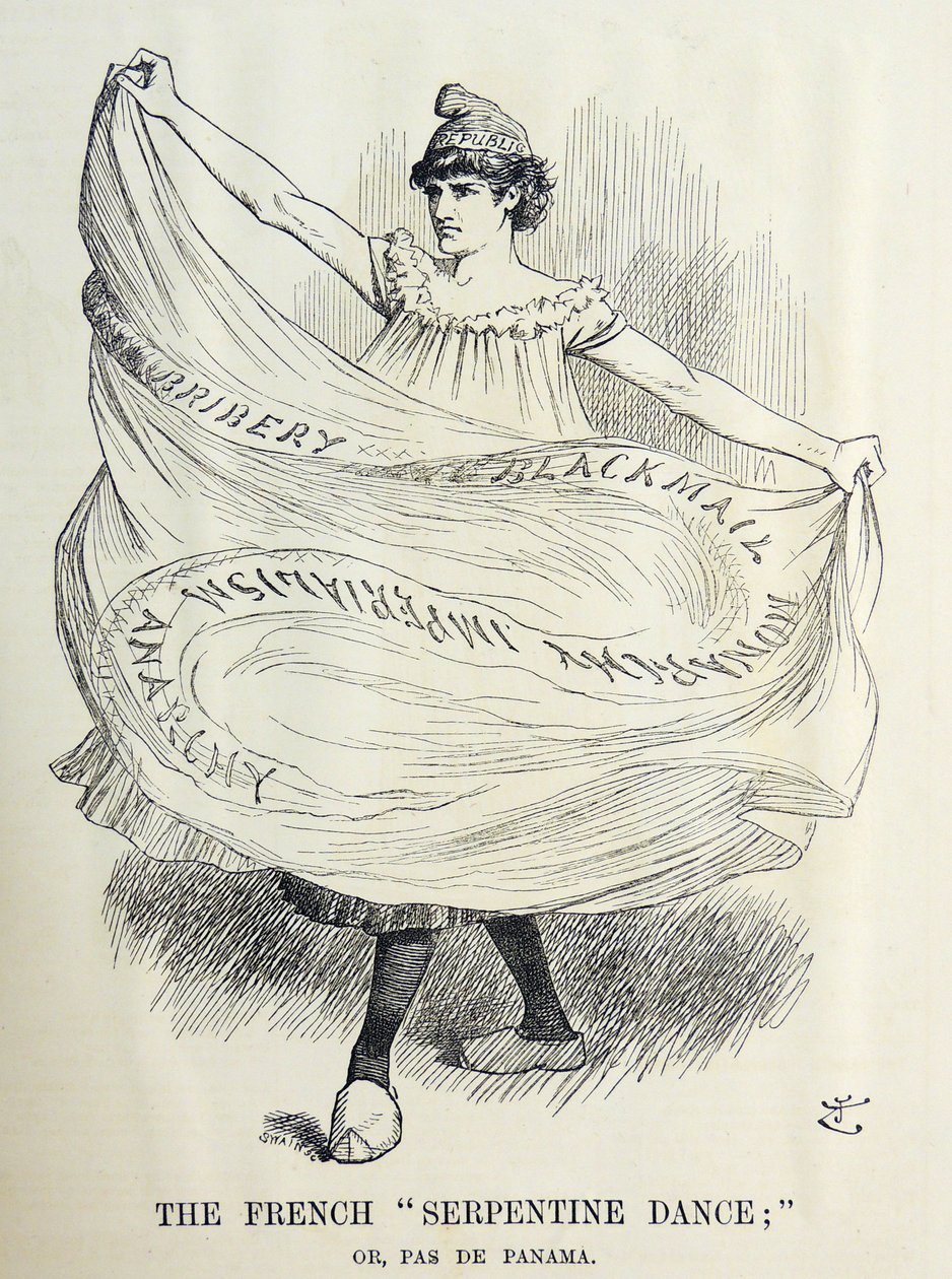 John Tenniel cartoon on the French machinations over the building of the Panama Canal by John Tenniel