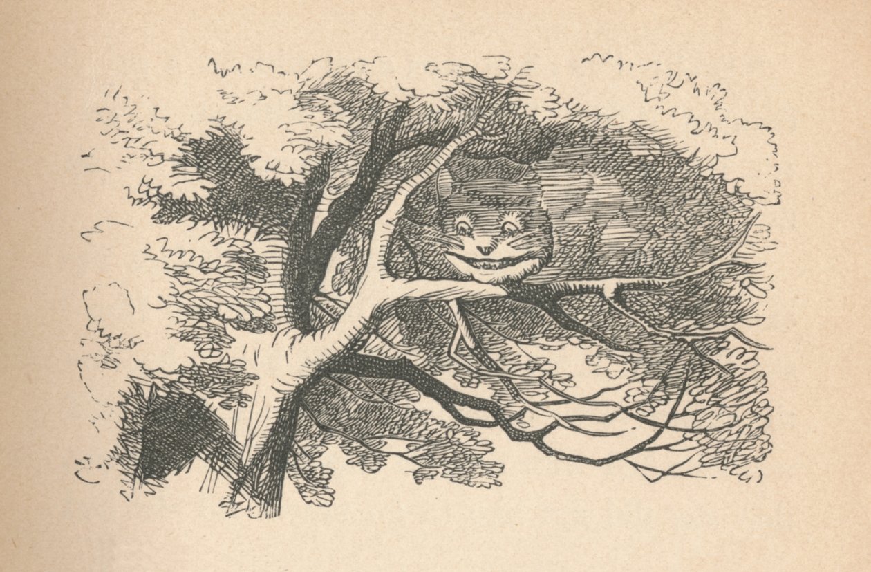 The Cheshire Cat Begins to Fade Away, Its Smile the Last to Go by John Tenniel