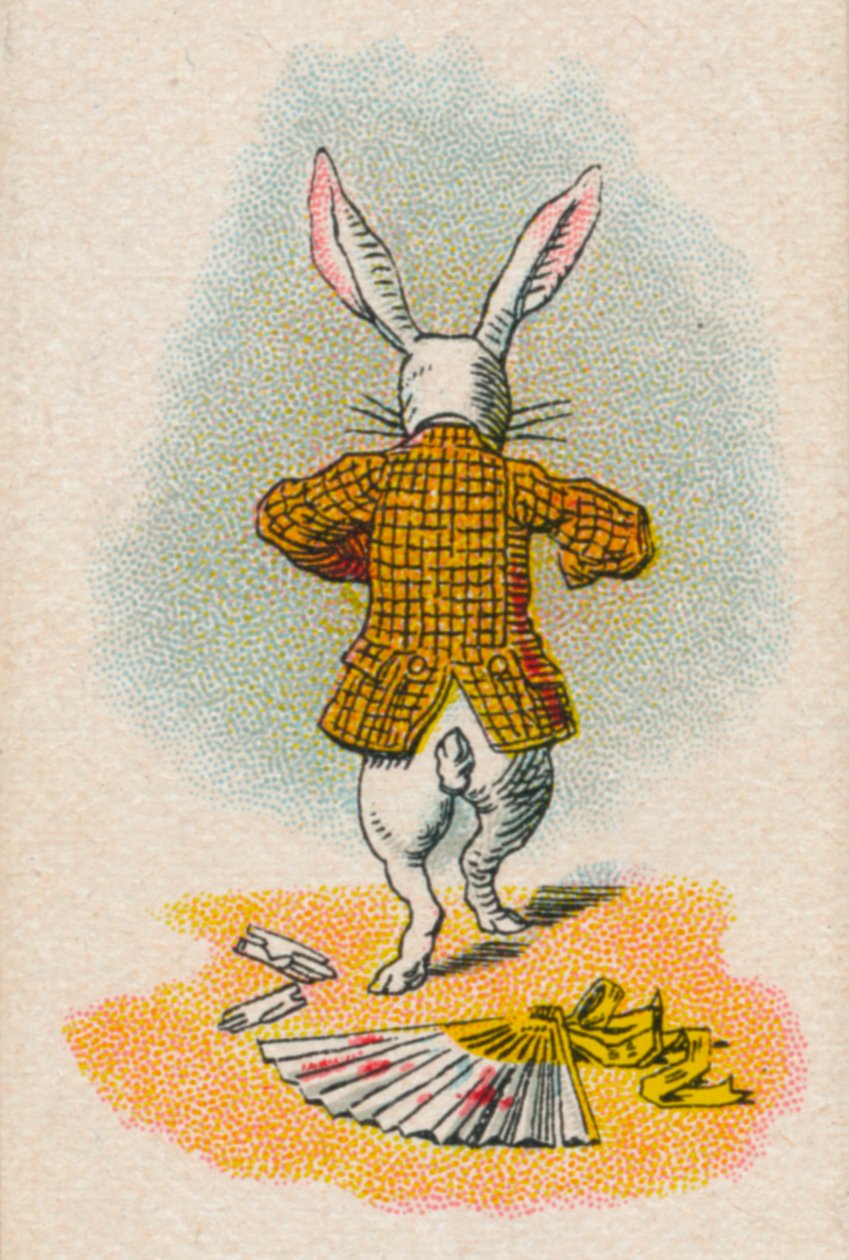 The Rabbit Running Away by John Tenniel
