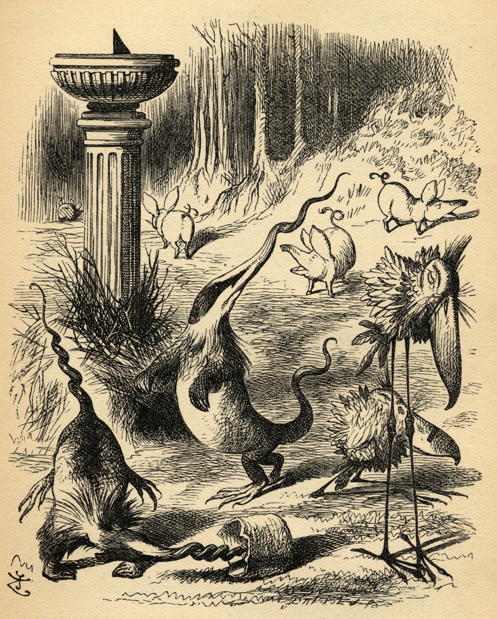 The Slithy Toves. Illustration by Sir John Tenniel by John Tenniel