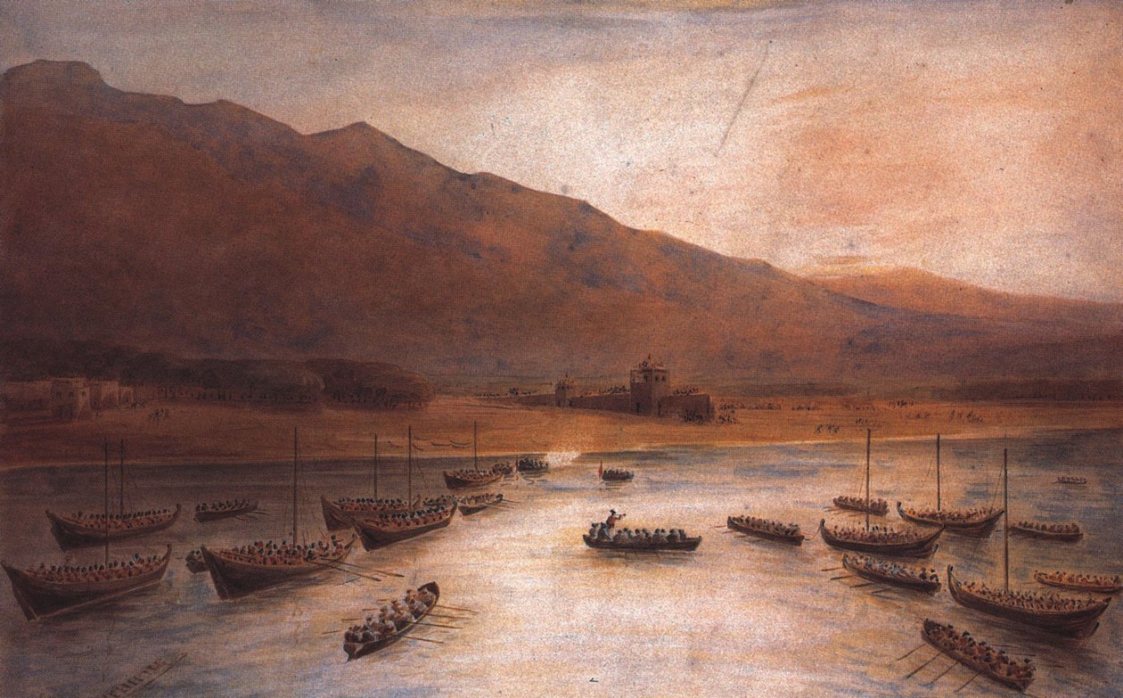 British Troops Landing at Ras Al Khaimah 1809 by John Thirtle