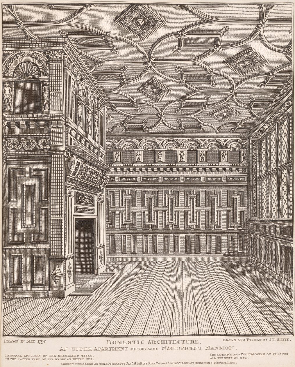Domestic Architecture, An Upper Apartment of the Same Magnificent Mansion by John Thomas Smith
