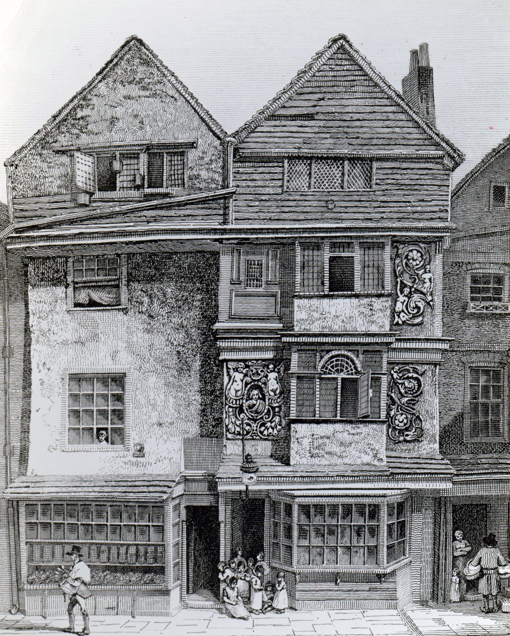 Houses on the South Side of a Street Called London Wall by John Thomas Smith