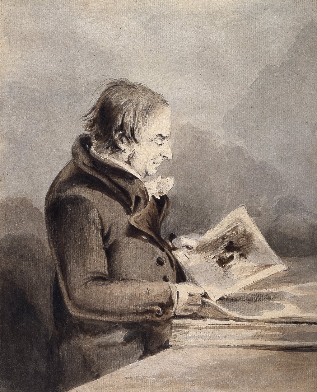 J.M.W. Turner In The British Museum by John Thomas Smith