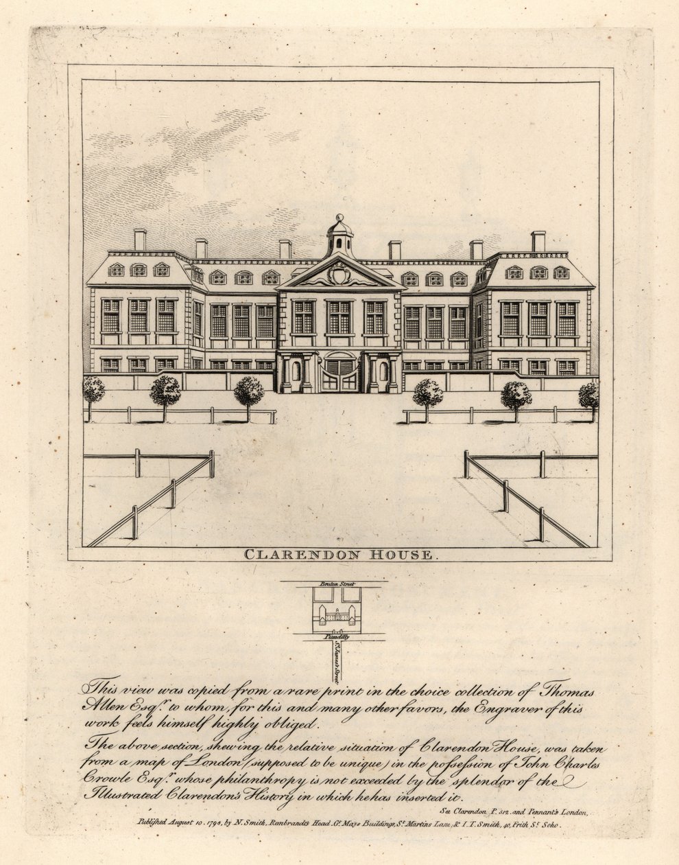 View of Clarendon House from St James