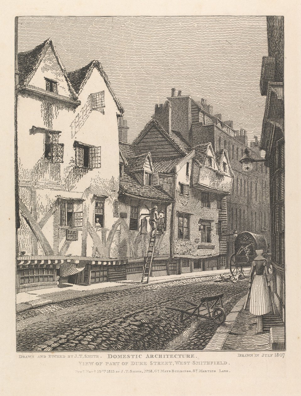 View of Part of Duke Street, West Smithfield by John Thomas Smith