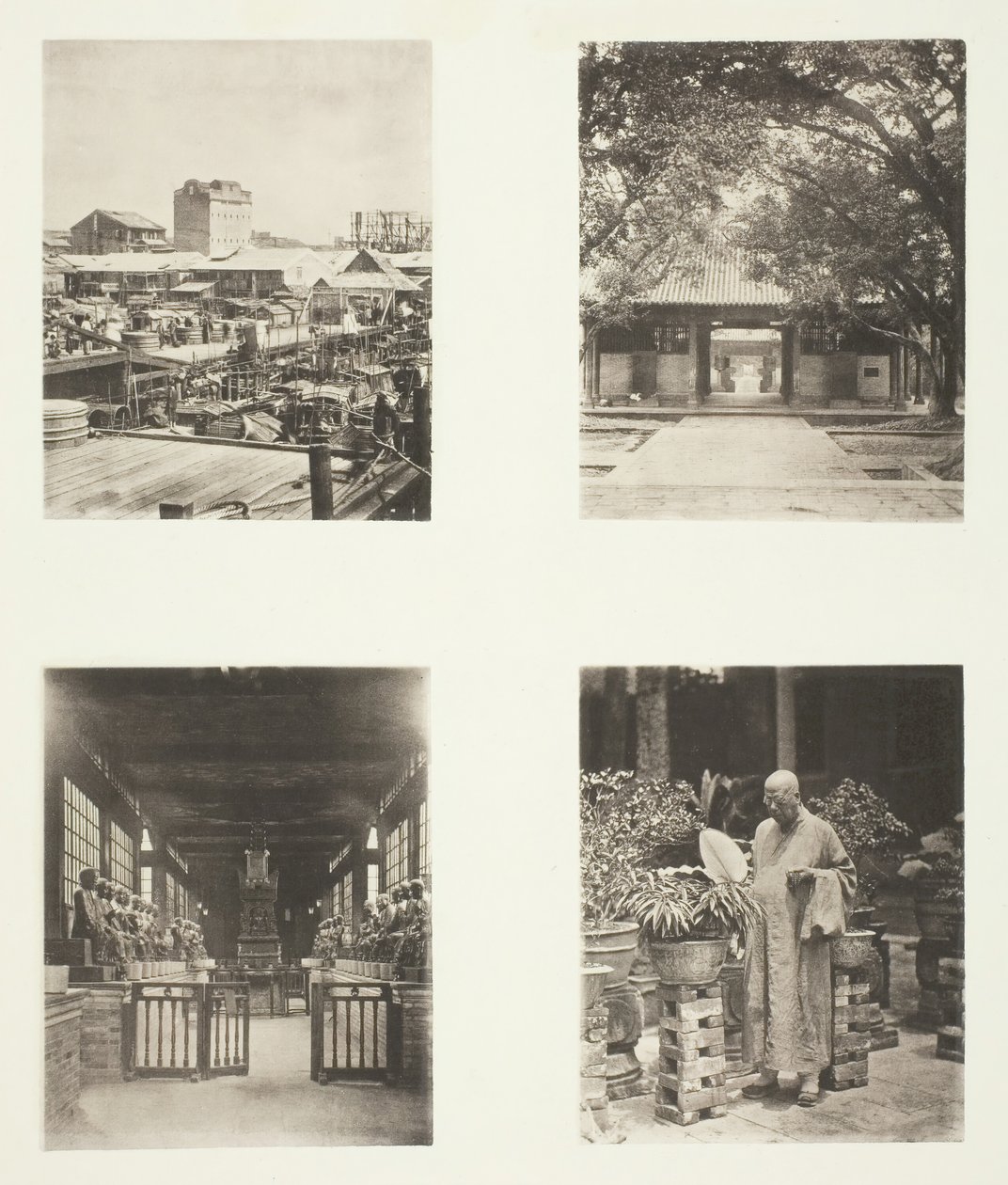 A Canton Pawn Shop, Honam Temple, Canton, Temple of Five Hundred Gods, Canton, c. 1868 by John Thomson