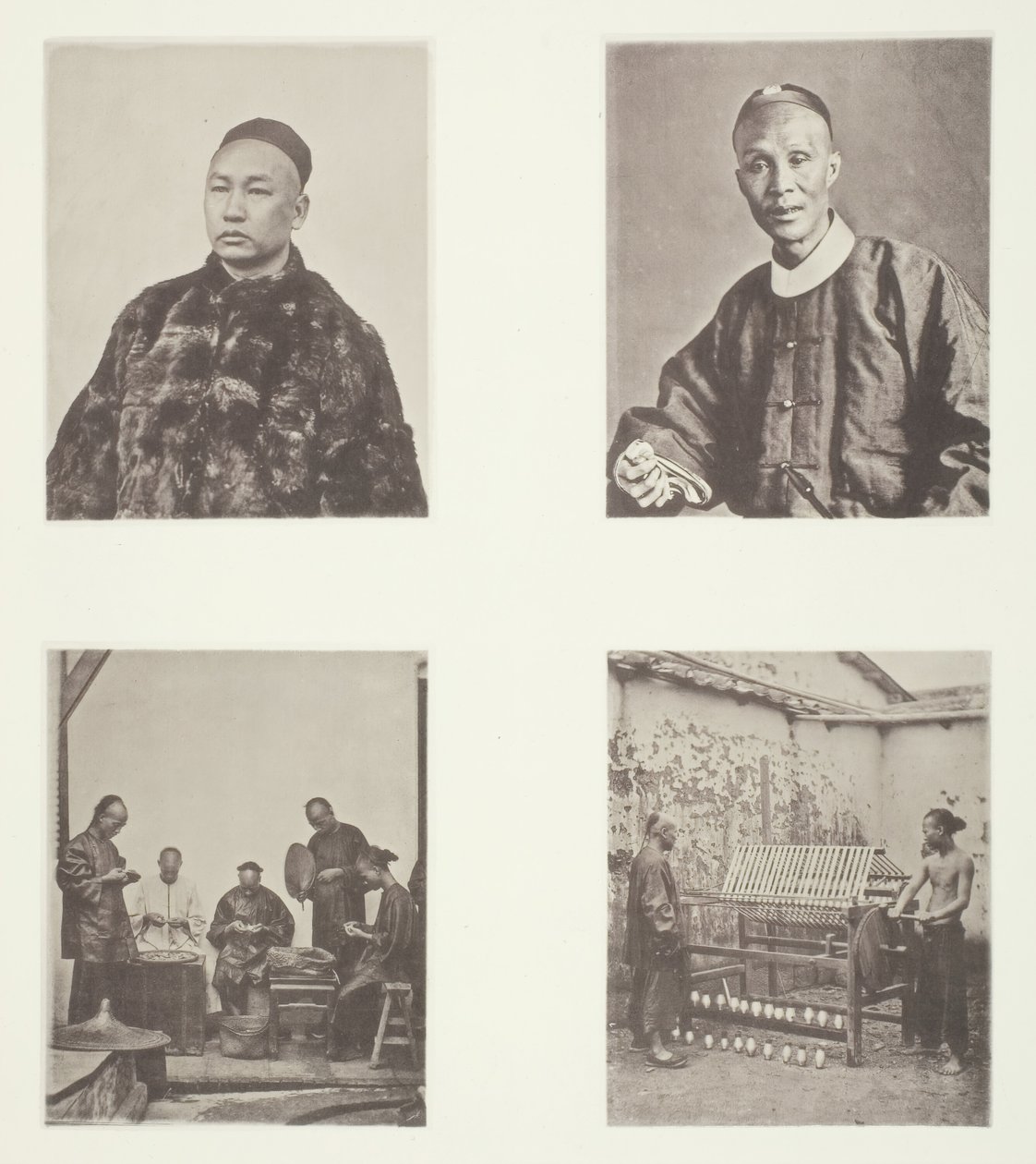 A Cantonese Gentleman, Schroffing Dollars, Reeling Silk by John Thomson