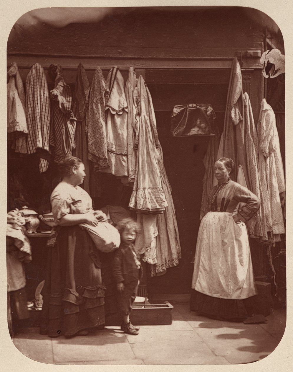 An Old Clothes Shop, Seven Dials by John Thomson