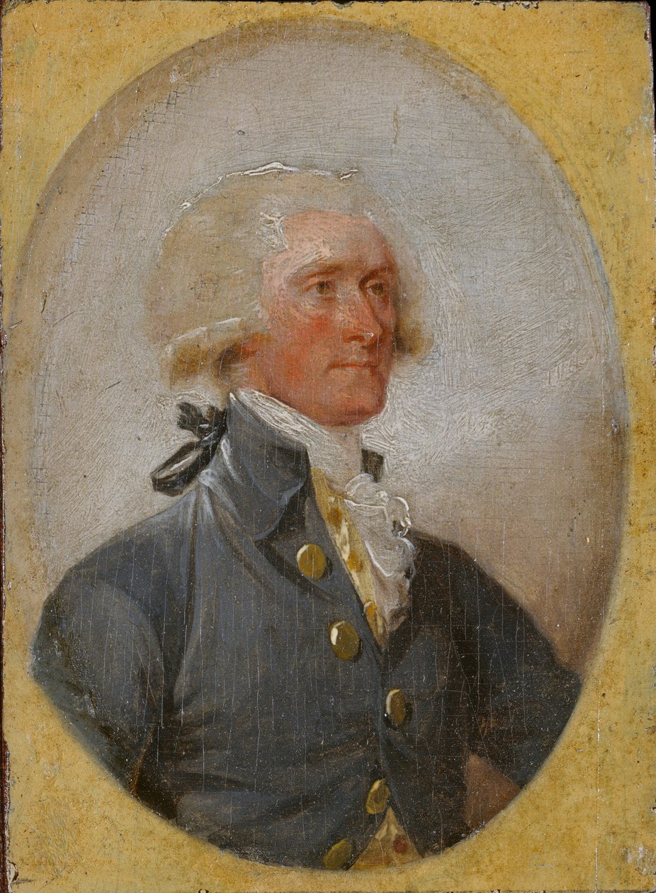 Miniature Portrait of Thomas Jefferson at Age 33 by John Trumbull