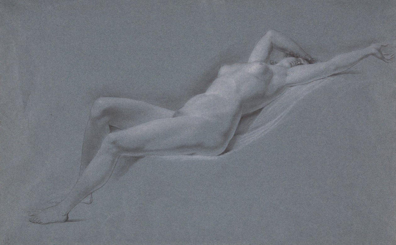 Reclining Nude, Front View by John Trumbull