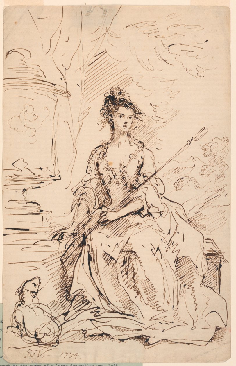 Portrait of a Lady (Peg Woffington?) as a Shepherdess by John Vanderbank