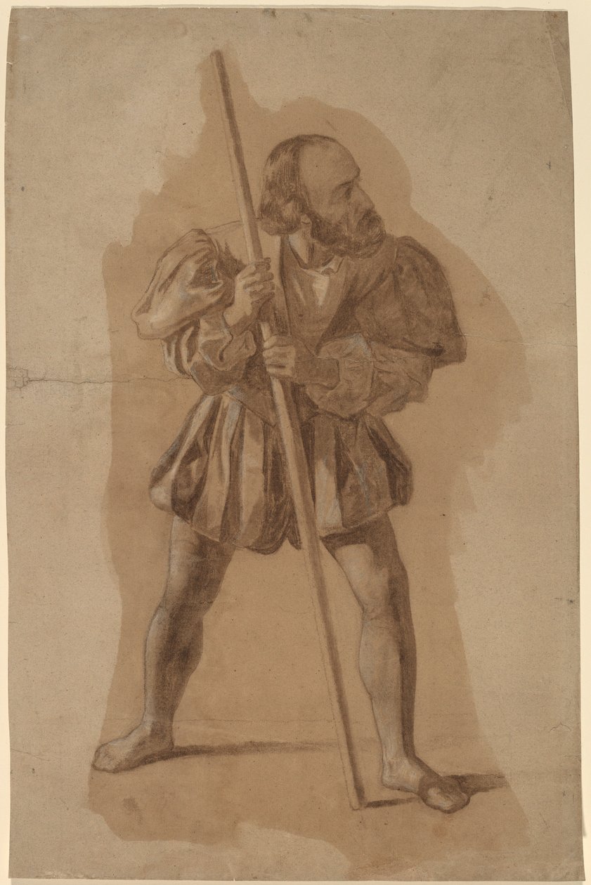 Figure Costume Study for Columbus Mural, Washington, D.C. by John Vanderlyn