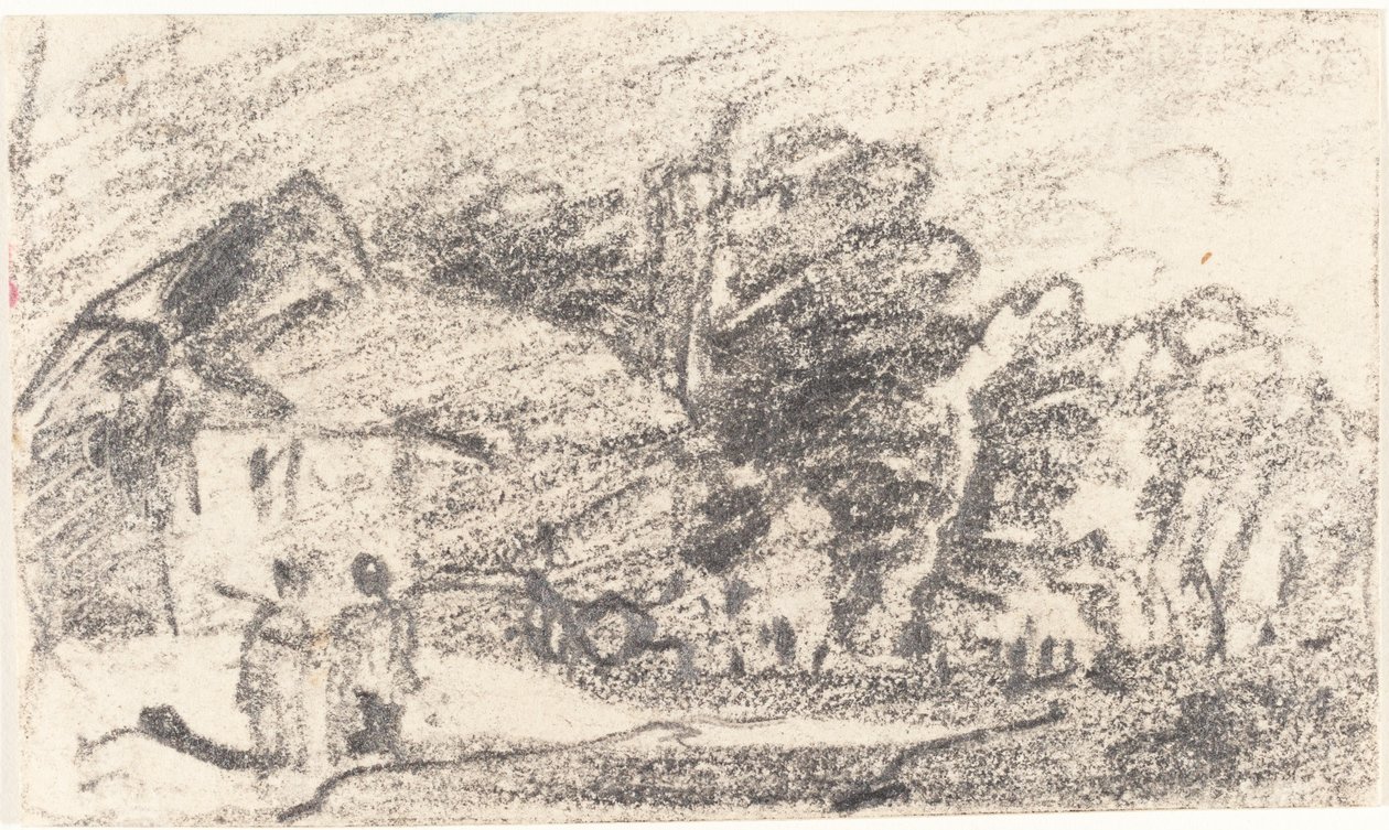 Two Figures on a Country Road by John Varley