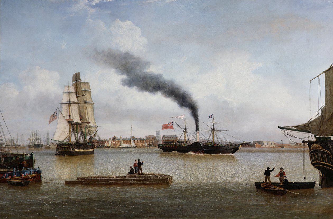 S.S. Forfarshire Leaving Hull on her Last Voyage by John Ward