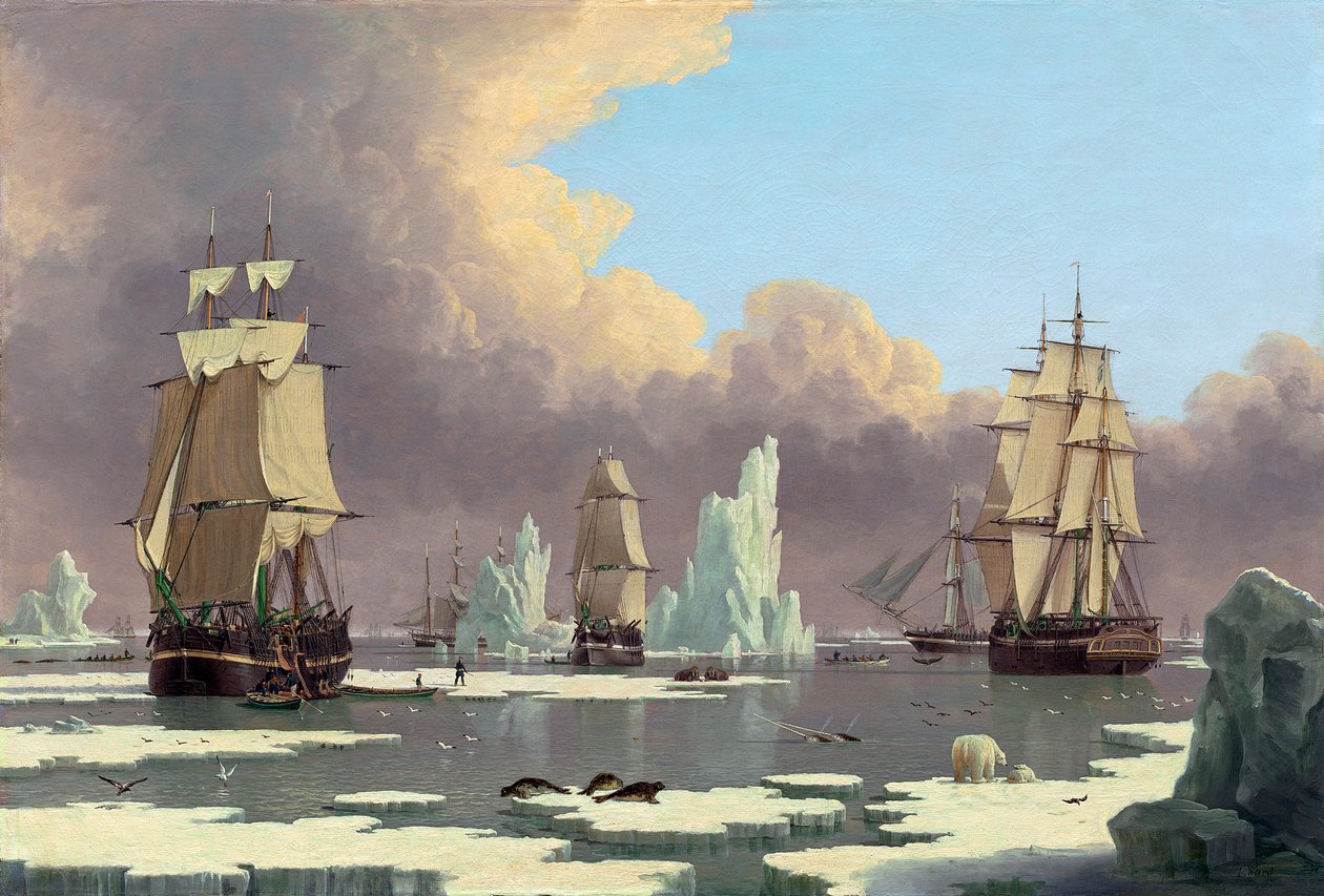 The Northern Whale Fishery: The Swan and Isabella, c. 1840 by John Ward of Hull