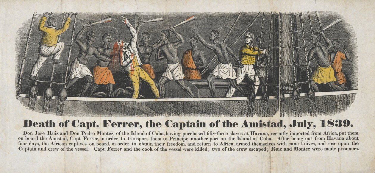 Death of Capt. Ferrer, the Captain of the Amistad, July, 1839 by John Warner Barber