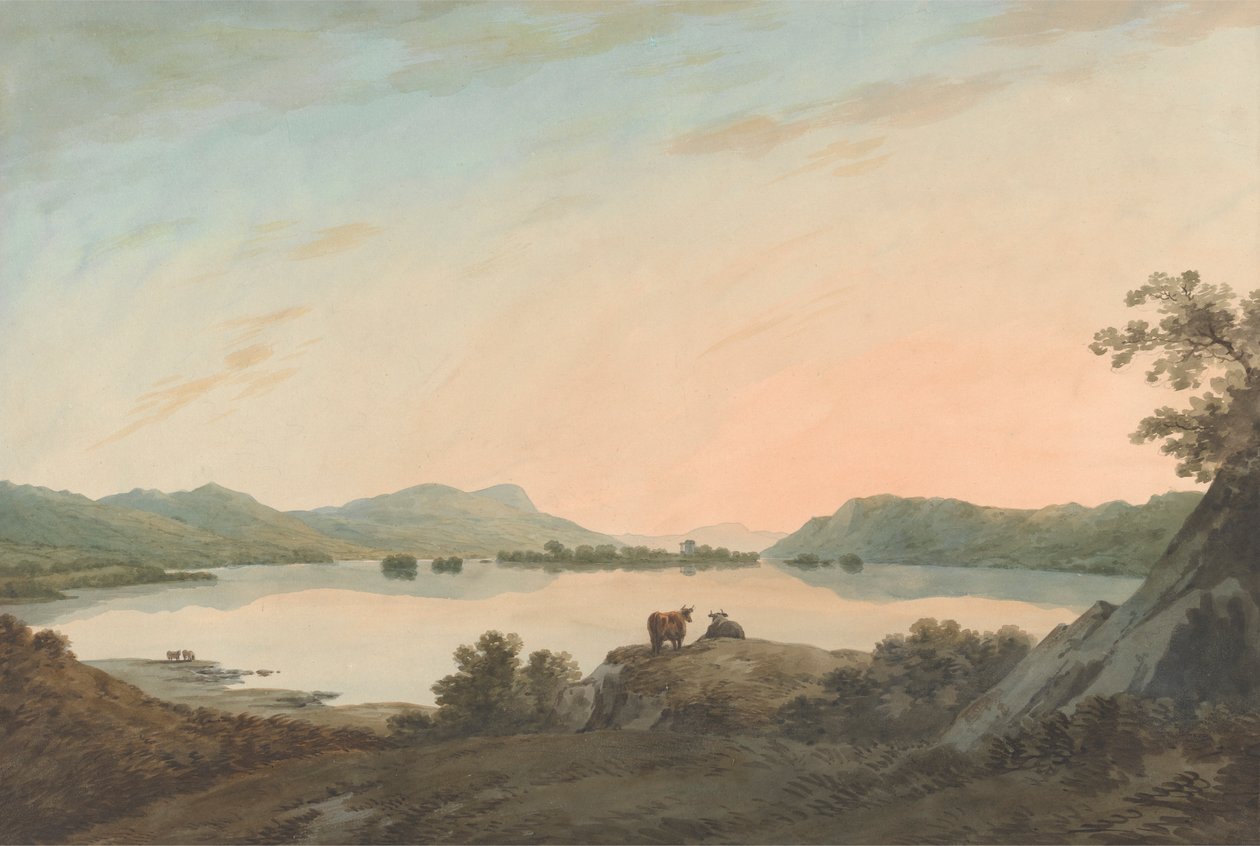 Lake Windermere from Calgarth with Belle Isle by John Warwick Smith
