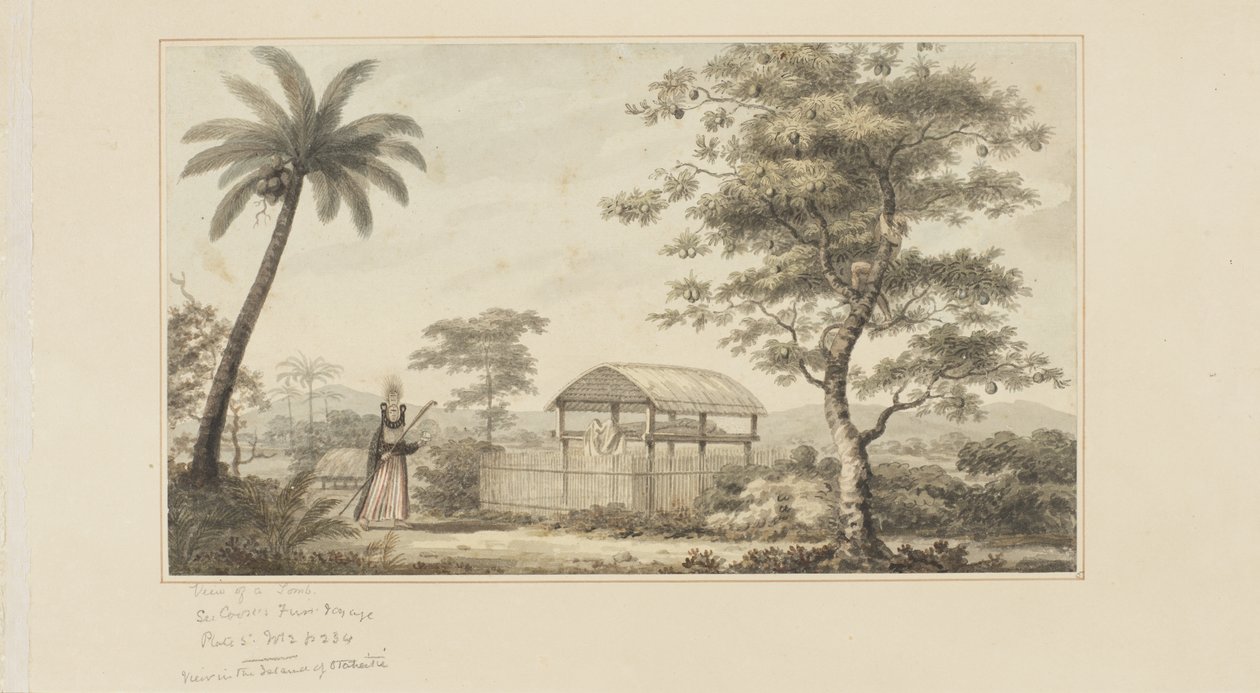 View of a Tomb, from a series of watercolours illustrating Captain Cook