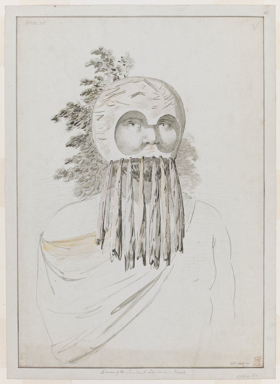 A Man of the Sandwich Islands in a Mask by John Webber