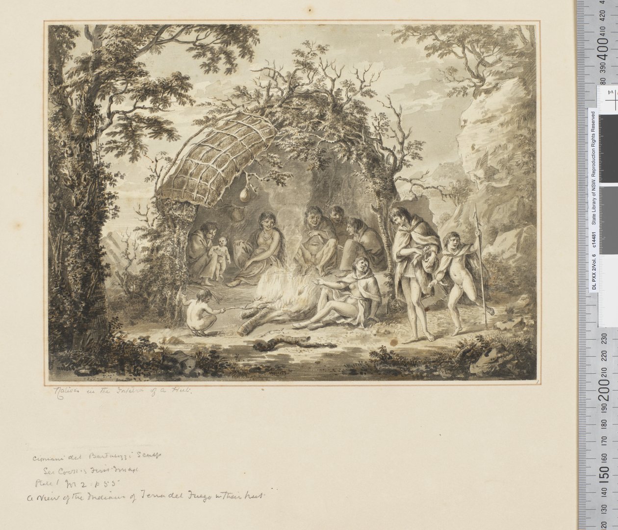 Natives in the Interior of a Hut by John Webber
