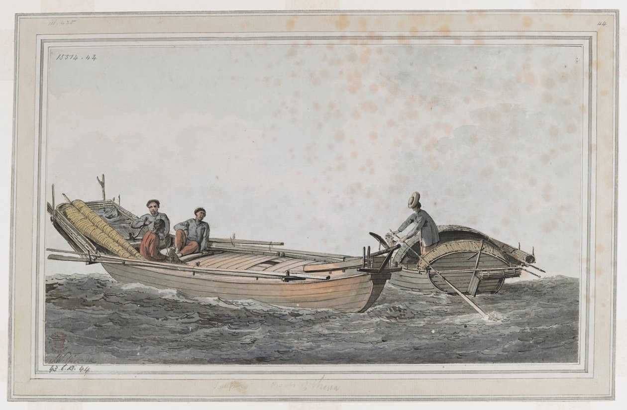 Two Small Boats, with Three Figures in One, Two in the Other by John Webber