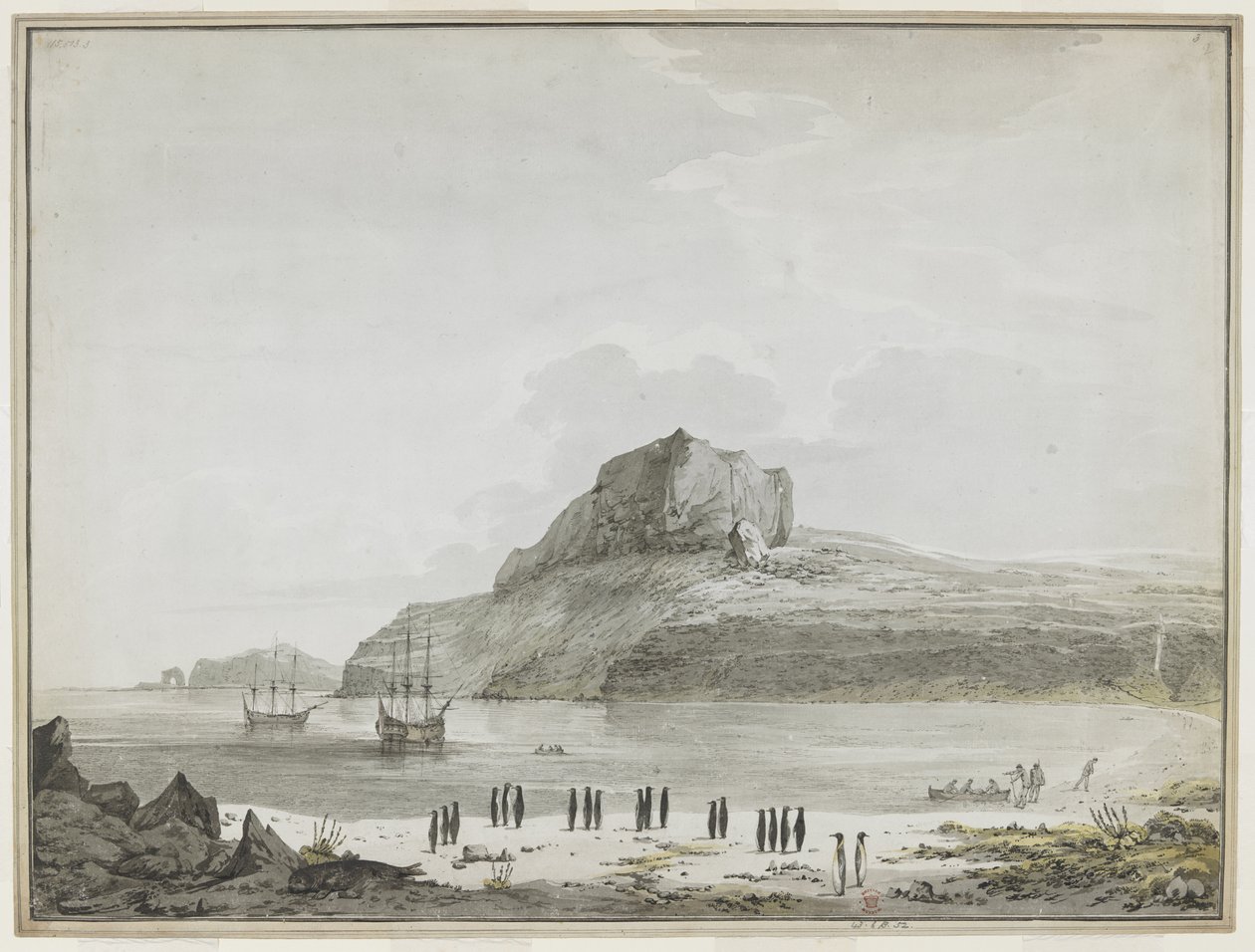 View of Christmas Harbour, Kerguelen Island by John Webber