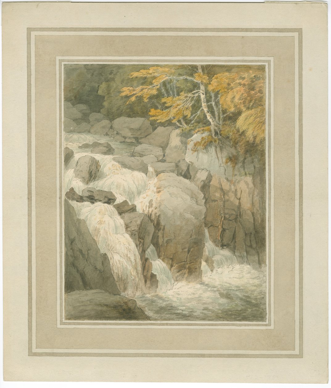 Fall of the Braan from the Hermitage at Dunkeld by John White Abbott