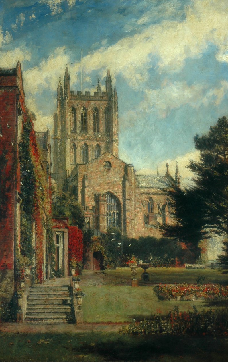 Hereford Cathedral by John William Buxton Knight