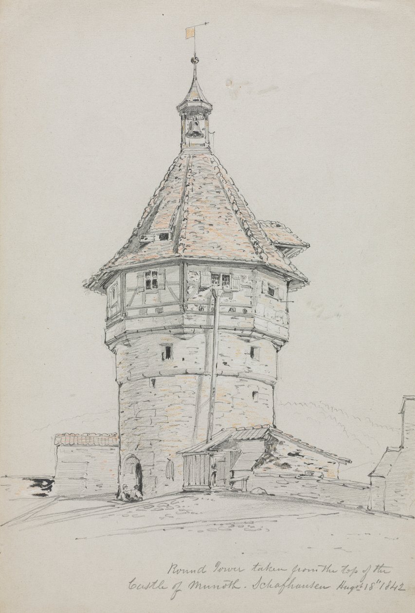 Round Tower, Castle of Munoth, Schafhausen, Switzerland by John William Casilear