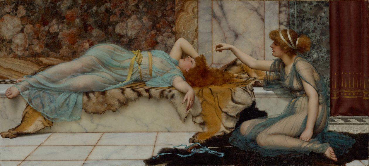 Mischief and Repose by John William Godward