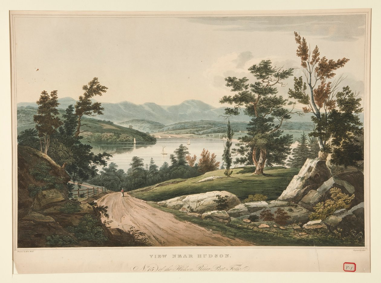 View Near Hudson, #15 of the Hudson River Portfolio by John William Hill